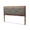 Baxton Studio Abner Transitional Dark Grey Fabric Upholstered and Walnut Brown Finished Wood Headboard-King 191-11529-ZORO - alternate 3